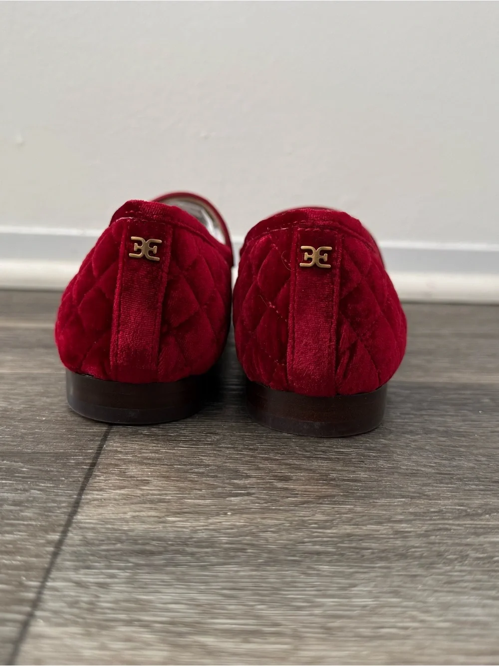 Sam Edelman Bright Scarlett Loraine Regal Velour Loafers Size 6.5 NIB